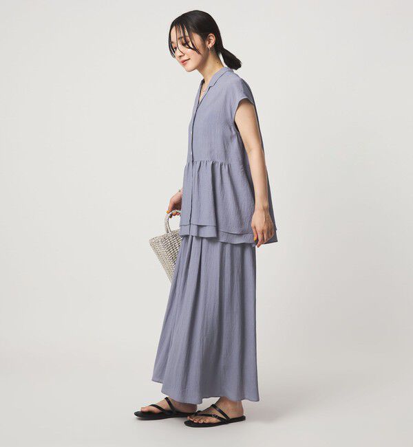 UNITED ARROWS green label relaxing「【WEB限定】＜at ease＞ペプラム ブラウス」|シャツ・ブラウス|