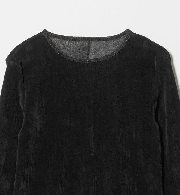 UNITED ARROWS green label relaxing「シアー フロッキー ラメ ロングスリーブ プルオーバー」|Tシャツ・カットソー|
