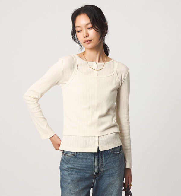 UNITED ARROWS green label relaxing「【別注】＜Healthknit＞レイヤード プルオーバーカットソー」|Tシャツ・カットソー|
