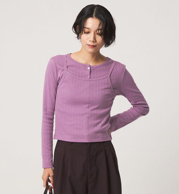 UNITED ARROWS green label relaxing「【別注】＜Healthknit＞レイヤード プルオーバーカットソー」|Tシャツ・カットソー|