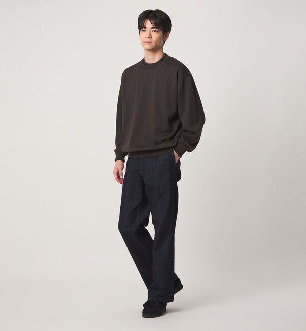 UNITED ARROWS green label relaxing「FINE BASIC アメリカンシーアイランドコットン クルーネック ニット」|ニット・セーター|