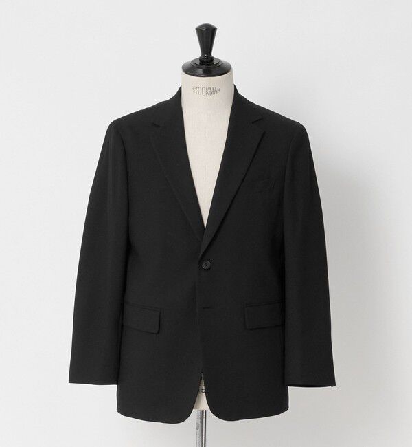 UNITED ARROWS green label relaxing「A+ リネンライク 2B リラックス セットアップ ジャケット -ストレッチ-」|テーラードジャケット|BLACK