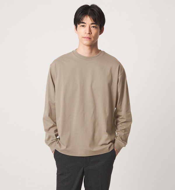 UNITED ARROWS green label relaxing「【WEB限定】JUST fit デイリー ワイド 長袖 Tシャツ -吸水速乾・抗菌-」|Tシャツ・カットソー|MOCA