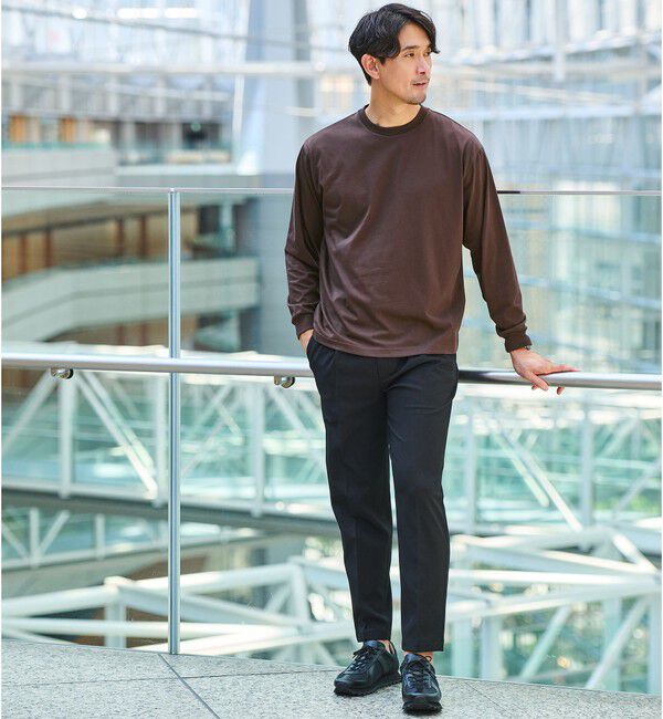 UNITED ARROWS green label relaxing「【WEB限定】JUST fit デイリー ワイド 長袖 Tシャツ -吸水速乾・抗菌-」|Tシャツ・カットソー|