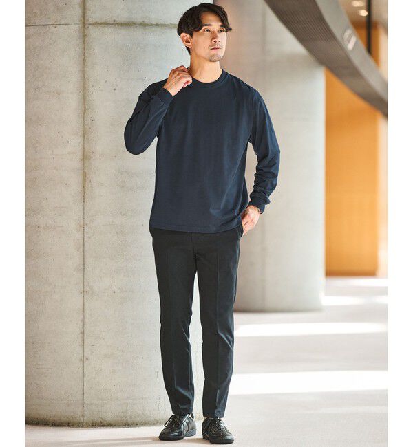 UNITED ARROWS green label relaxing「【WEB限定】JUST fit デイリー ワイド 長袖 Tシャツ -吸水速乾・抗菌-」|Tシャツ・カットソー|