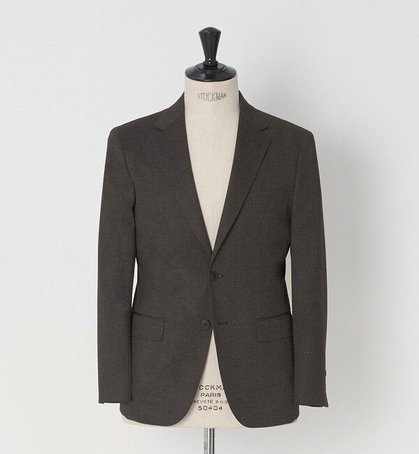 UNITED ARROWS green label relaxing「A+ プリントジャージー グレンプレイド 2B スタンダード セットアップ ジャケット -ストレッチ-」|テーラードジャケット|DK.BROWN