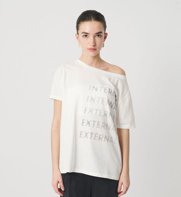 ATTISESSION「＜ATTISESSION＞ビック オフショルダー Tシャツ」|Tシャツ・カットソー|