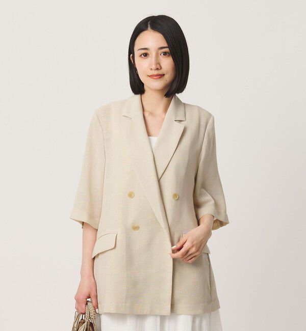 BEAUTY&YOUTH UNITED ARROWS「ポリエステル メッシュ ハーフスリーブ ジャケット ウォッシャブル」|テーラードジャケット|
