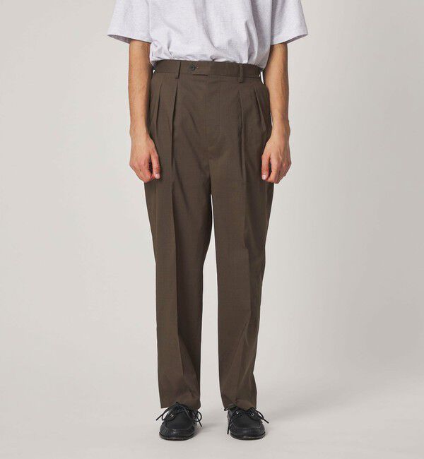 STEVEN ALAN「＜Steven Alan＞ P/RA トロピカル イン ツープリーツ ドレス トラウザーズ ハーフイージー」|スラックス|