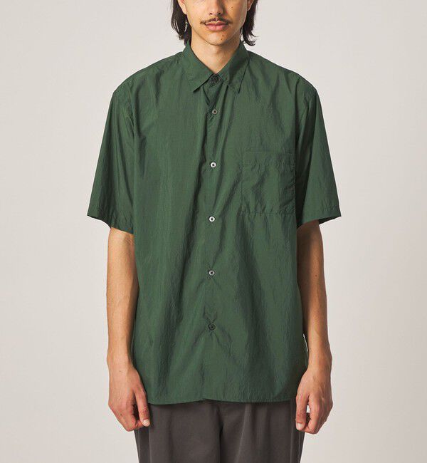 STEVEN ALAN「＜Steven Alan＞ エアリーナイロン レギュラーカラー ショートスリーブ シャツ BOX」|シャツ・ブラウス|