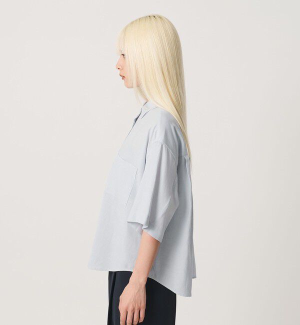 BEAUTY&YOUTH UNITED ARROWS「シアー バックタック ショートスリーブ シャツ 接触冷感」|シャツ・ブラウス|