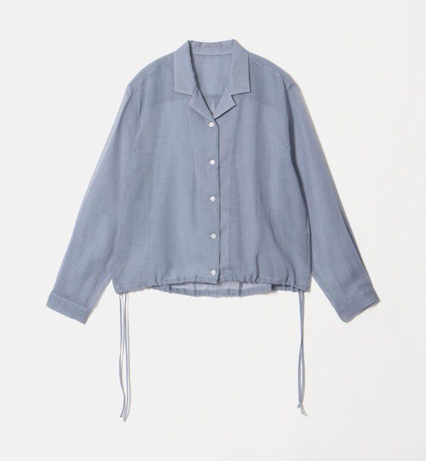 BEAUTY&YOUTH UNITED ARROWS「シアー ドローストリング オープンカラーシャツ」|シャツ・ブラウス|