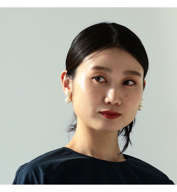 Demi-Luxe BEAMS 「Demi-Luxe BEAMS / ダブルパール イヤリング」|イヤリング|