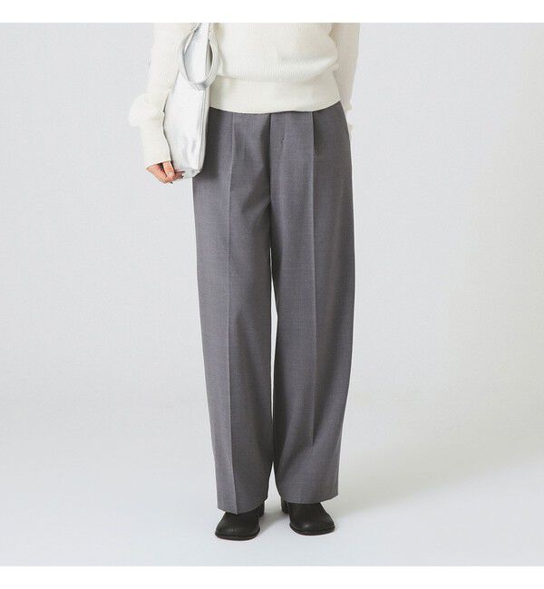 Ray BEAMS 「1タック ストレート パンツ | 新生活・通勤・通学・オフィスカジュアル・オンオフ兼用・好印象コーデ」|スラックス|
