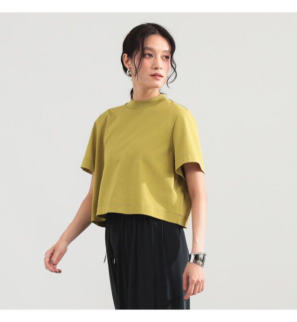 Demi-Luxe BEAMS 「モックネック ショート Tシャツ」|Tシャツ・カットソー|