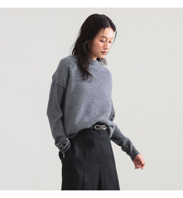 Demi-Luxe BEAMS 「フラッフィー ボートネック ニット」|ニット・セーター|GREY