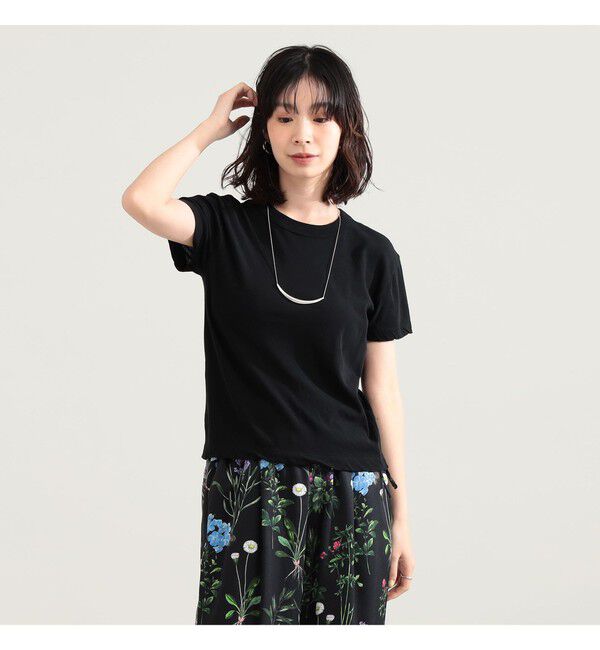 Demi-Luxe BEAMS 「ATON / コンパクト Tシャツ」|Tシャツ・カットソー|BLACK