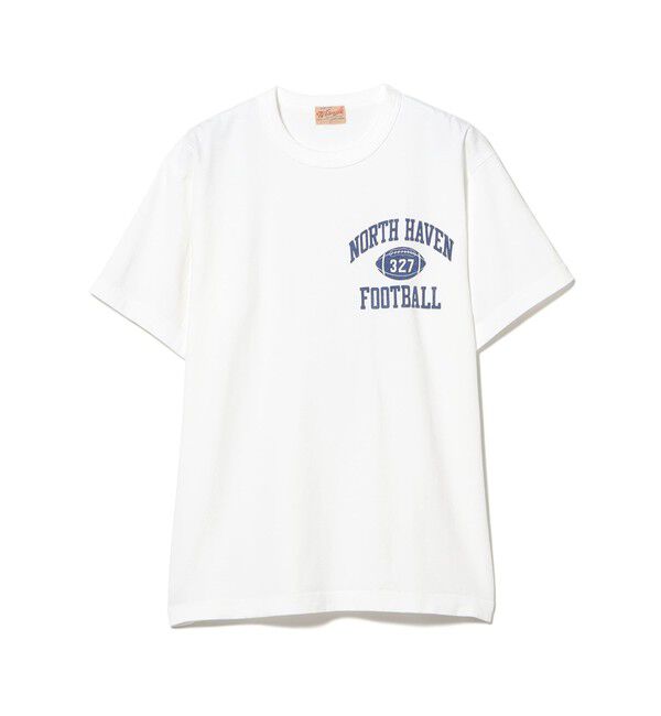 BEAMSBOY「WHITESVILLE / FOOT BALL PRINT TEE」|Tシャツ・カットソー|WHITE
