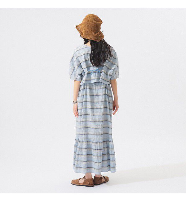 BEAMSBOY「シャーリング ボーダー ショートスリーブ」|シャツ・ブラウス|