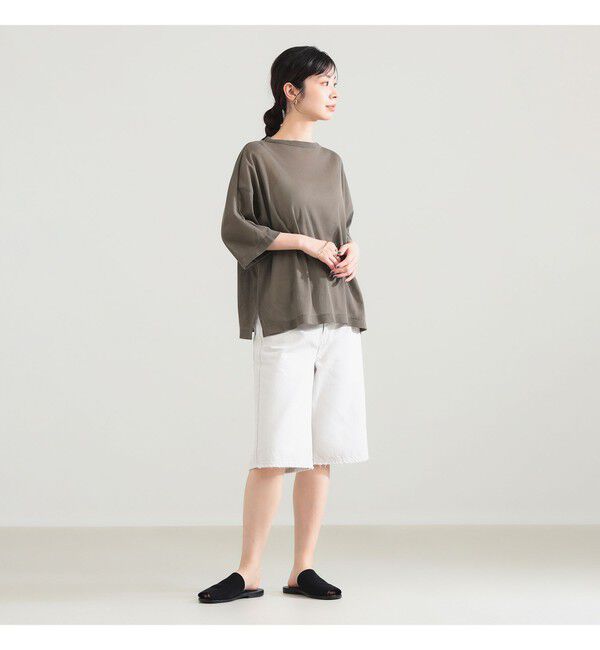 Demi-Luxe BEAMS 「コットン チュール オーバー Tシャツ」|Tシャツ・カットソー|