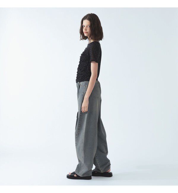 Ray BEAMS 「シアー ドット ギャザー シーム Tシャツ」|Tシャツ・カットソー|