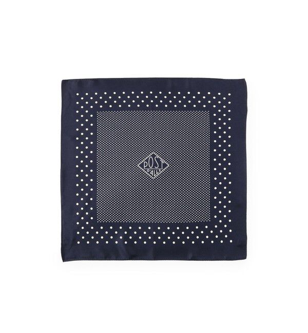BEAMS PLUS「POST OVERALLS / #4006-SN 1993 pocket square」|バンダナ・スカーフ|navyxwhite