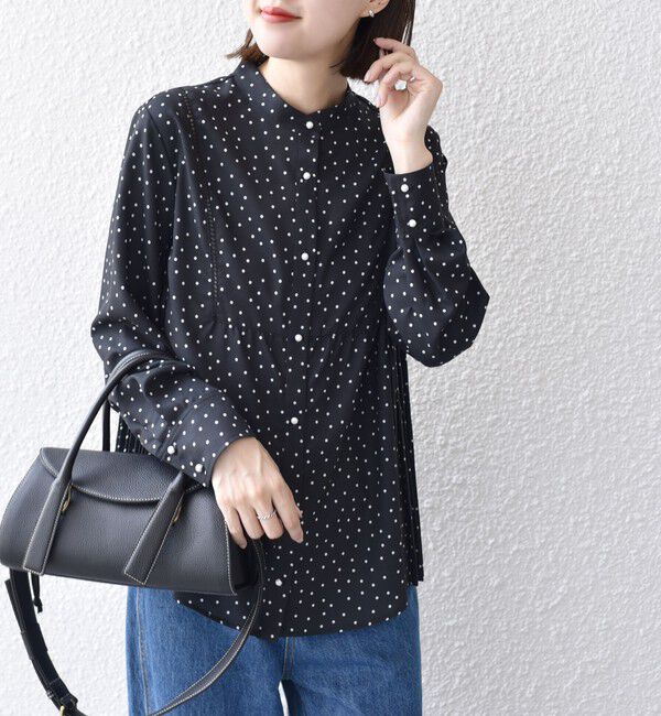 SHIPS for women「【WEB限定】〈手洗い可能〉ストレッチ ジョーゼット プリーツ ブラウス」|シャツ・ブラウス|
