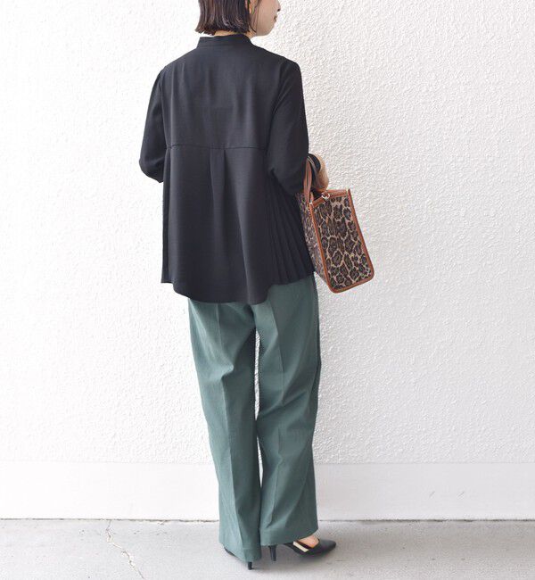 SHIPS for women「【WEB限定】〈手洗い可能〉ストレッチ ジョーゼット プリーツ ブラウス」|シャツ・ブラウス|