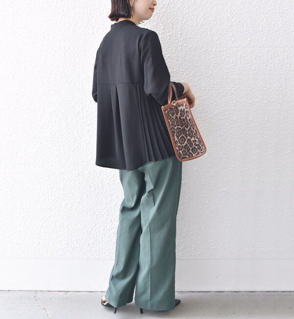 SHIPS for women「【WEB限定】〈手洗い可能〉ストレッチ ジョーゼット プリーツ ブラウス」|シャツ・ブラウス|