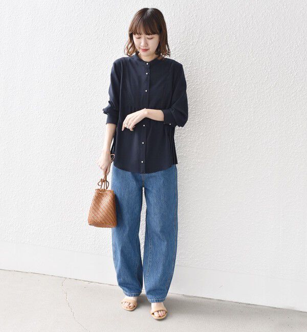 SHIPS for women「【WEB限定】〈手洗い可能〉ストレッチ ジョーゼット プリーツ ブラウス」|シャツ・ブラウス|