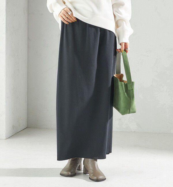 SHIPS for women「〈UVカット / 手洗い可能〉リブ ジャージー 2WAY ストレッチ スカート」|スカート|