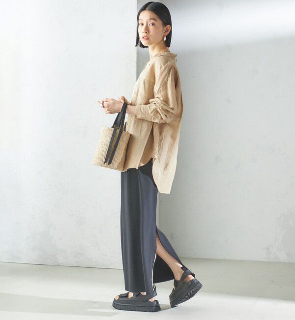 SHIPS for women「〈UVカット / 手洗い可能〉リブ ジャージー 2WAY ストレッチ スカート」|スカート|