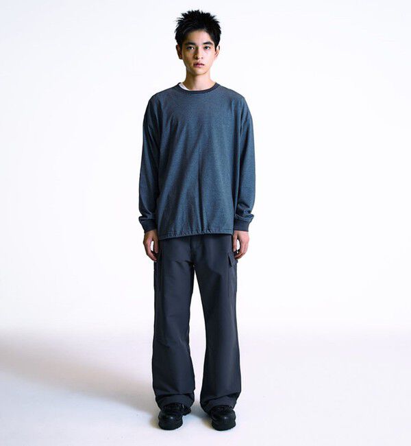 SHIPS「City Ambient Products: SHELTECH(R) マイクロボーダー 長袖Tシャツ」|Tシャツ・カットソー|
