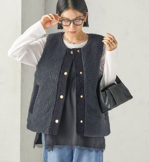 SHIPS for women「《一部予約》【一部SHIPS別注】Barbour: DULSIE LINER」|ベスト・ジレ|ブラック