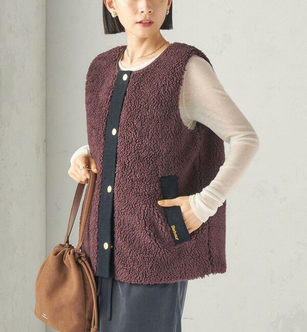 SHIPS for women「《一部予約》【一部SHIPS別注】Barbour: DULSIE LINER」|ベスト・ジレ|ブラウン
