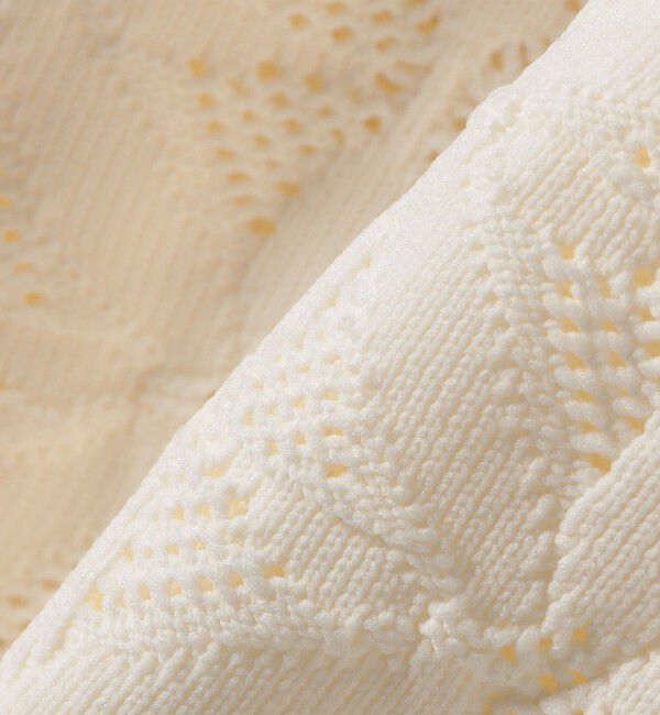 SHIPS for women「《追加予約》【WEB限定】〈洗濯機可能〉2WAY フラワー ジャカード ハーフ ジップ プルオーバー」|ニット・セーター|