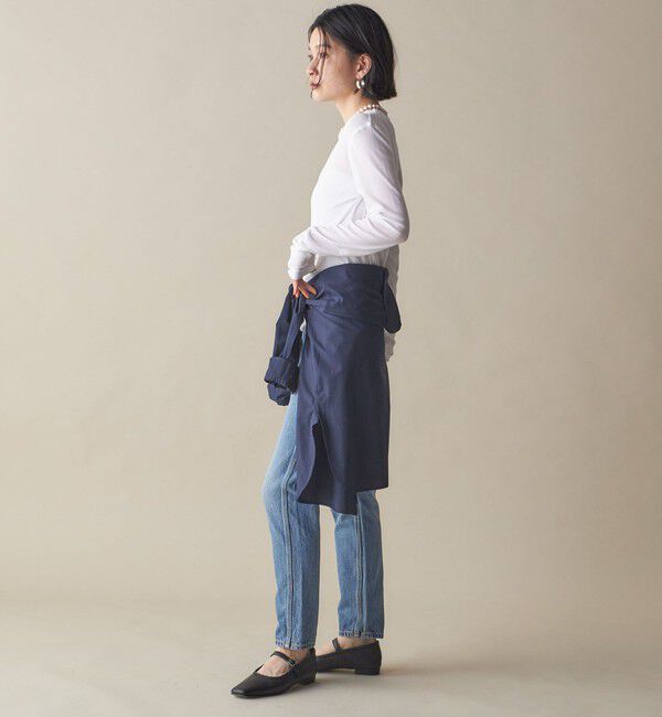 SHIPS for women「SHIPS NINE CASE:〈洗濯機可能〉ロゴ ロング スリーブ TEE」|Tシャツ・カットソー|