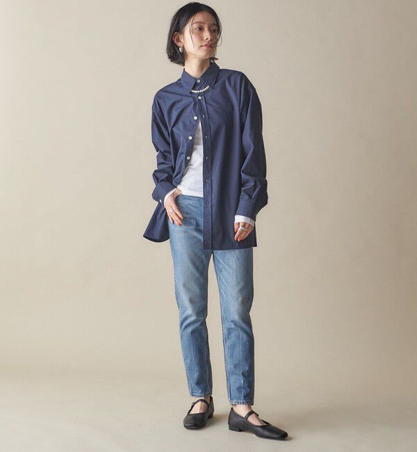 SHIPS for women「SHIPS NINE CASE:〈洗濯機可能〉ロゴ ロング スリーブ TEE」|Tシャツ・カットソー|