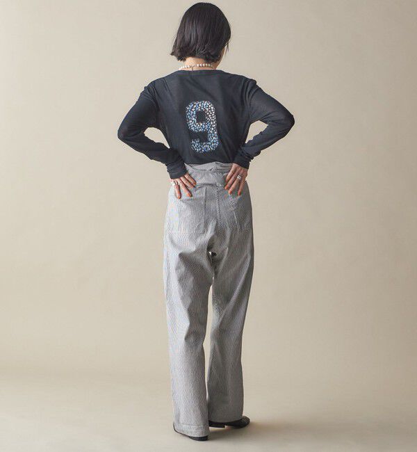 SHIPS for women「SHIPS NINE CASE:〈洗濯機可能〉ロゴ ロング スリーブ TEE」|Tシャツ・カットソー|