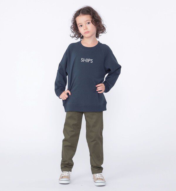 SHIPS KIDS「SHIPS KIDS:100～130cm / 刺繍 ロゴ ラグラン スウェット」|スウェット・ジャージ|