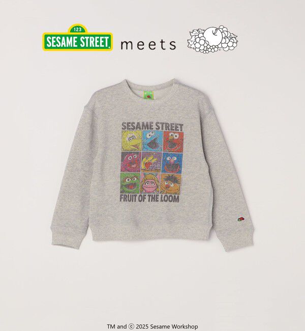SHIPS any「SESAME STREET meets FRUIT OF THE LOOM: ブロック プリント スウェット<KIDS>」|スウェット・ジャージ|