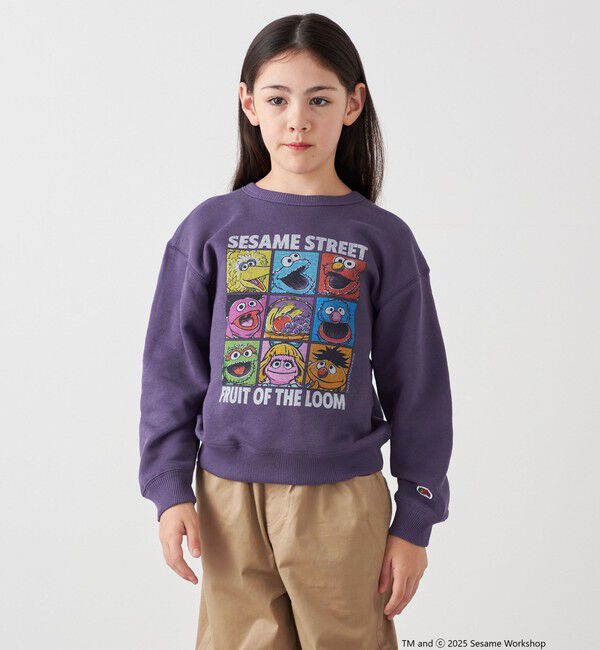 SHIPS any「SESAME STREET meets FRUIT OF THE LOOM: ブロック プリント スウェット<KIDS>」|スウェット・ジャージ|