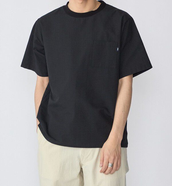 SHIPS「SHIPS:〈MADE IN JAPAN〉空羽 サッカー Tシャツ」|Tシャツ・カットソー|ブラック