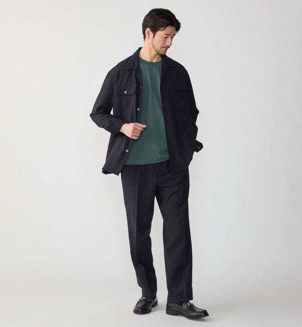 SHIPS「SHIPS:〈撥水/防しわ/洗濯機可能〉DOT AIR(R)オープンカラーシャツ(セットアップ対応)」|シャツ・ブラウス|