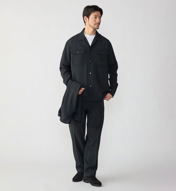 SHIPS「SHIPS:〈撥水/防しわ/洗濯機可能〉DOT AIR(R)オープンカラーシャツ(セットアップ対応)」|シャツ・ブラウス|