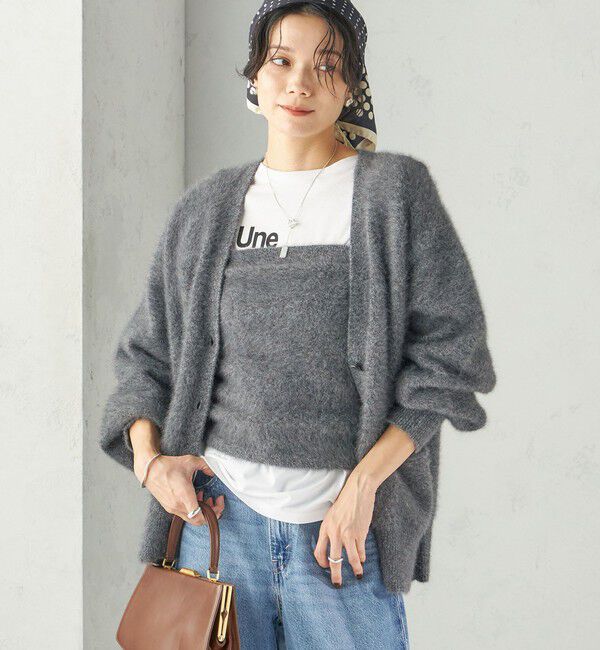 SHIPS for women「《予約》杢 フォックス カシミヤ Vネック カーディガン」|カーディガン|