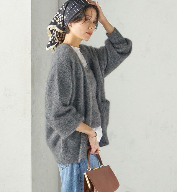 SHIPS for women「《予約》杢 フォックス カシミヤ Vネック カーディガン」|カーディガン|