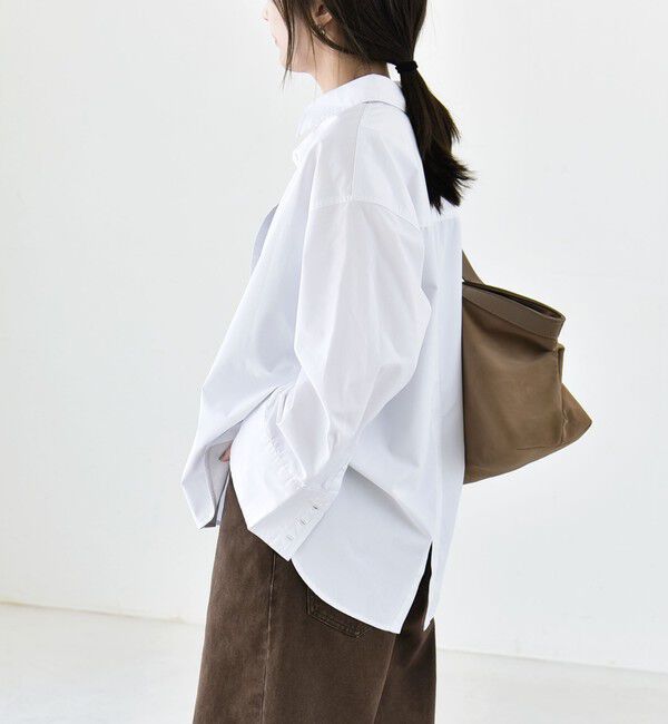 quaranciel「《予約》quaranciel:〈UVカット/洗濯機可能〉UNITO plus レギュラーカラー ルーズ シャツ」|シャツ・ブラウス|