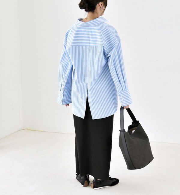 quaranciel「《予約》quaranciel:〈UVカット/洗濯機可能〉UNITO plus レギュラーカラー ルーズ シャツ」|シャツ・ブラウス|
