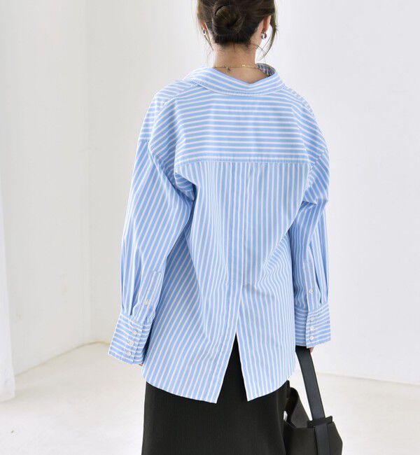 quaranciel「《予約》quaranciel:〈UVカット/洗濯機可能〉UNITO plus レギュラーカラー ルーズ シャツ」|シャツ・ブラウス|